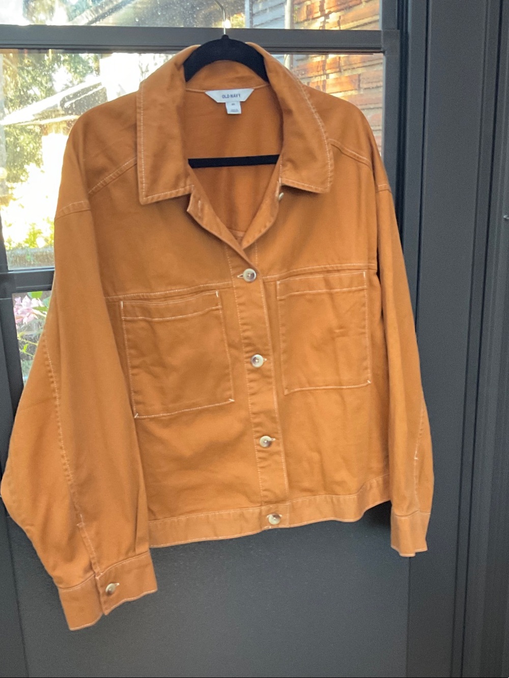 Old Navy Women's Rust-Orange Button Front Jacket